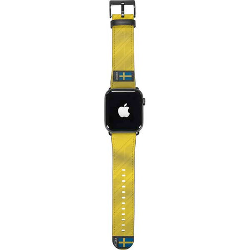 Sweden Soccer Flag Apple Watch Band 38-40mm